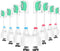 Replacement Heads for Philips Sonicare E Series Electric Toothbrush, 8 Pack for HX7023 Models