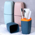 Travel Toothbrush Case and Holder, Portable Toothpaste Storage Cup for Camping, School, Business Trip, Bathroom (Dark