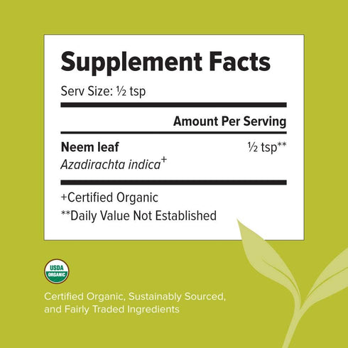 Banyan Botanicals Neem Powder - Organic Azadirachta Indica, 1/2 lb, Purifying Ayurvedic Herb, Non-GMO Vegan