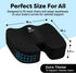 FOMI Extra Thick Firm Coccyx Orthopedic Memory Foam Seat Cushion | Black Large Cushion for Car or Truck Seat, Office