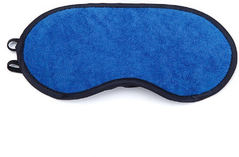 Sleep Mask Set Pack of 3, Adjustable Microfiber Terry Cloth Eye Masks for Sleeping, Travel, Black/Blue/Pink
