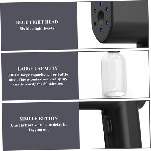 KUYYFDS 6 Disinfectant Fogger One-Touch Start Ultra-Fine Atomization Portable Mist Sprayer Enhanced Blue Light Lamp
