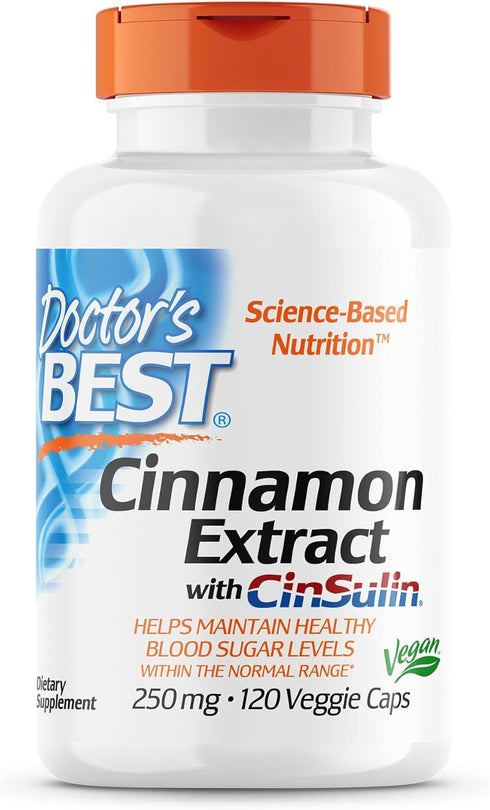 Doctor's Best Cinnamon Extract with Cinsulin, 250 mg, 120 Veg Caps