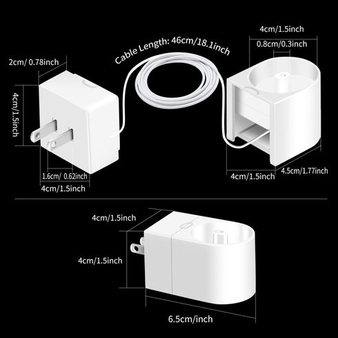 KOPBTBOY 2 1 IO7/8/9/10 in Wall Charger for Oral-B Electric Toothbrush, Electric Toothbrush Wall Charger for Oral-B