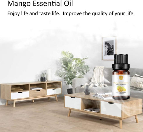 RAINBOW ABBY 6-Pack Organic 100% Pure Essential Oil Set (Calendula, Clary Sage, Coconut, Mango, Pineapple, Vanilla)