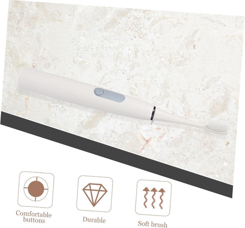 Yardwe Electric Toothbrush with Soft Bristles and Replaceable Heads Portable Rechargeable Sonic Teeth Cleaning Tool