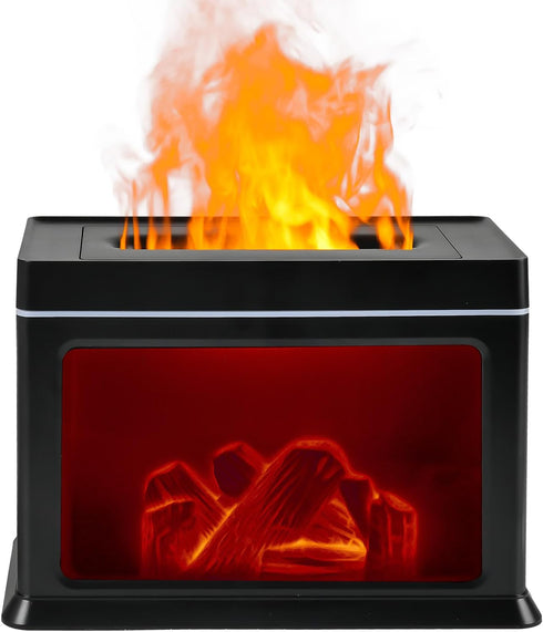 Laviniar Essential Oil Diffuser, Fireplace Fire Flame Aromatherapy Diffuser, 150ml Ultrasonic Cool Mist