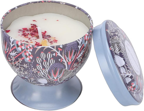 Set, 4Pack Set) VINGVO Scented Candles Gift Dry Flower Candles in Decorative Tin Cans, Long Burning Aromatherapy