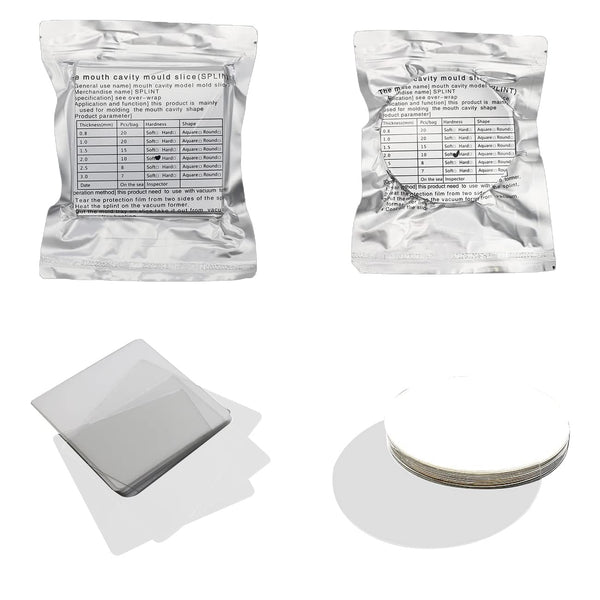 Lab Orthodontic Splint Retainer Slice, Vacuum Forming Sheet, Soft Hard Square Round Shape Thermoforming Material (3.0mm