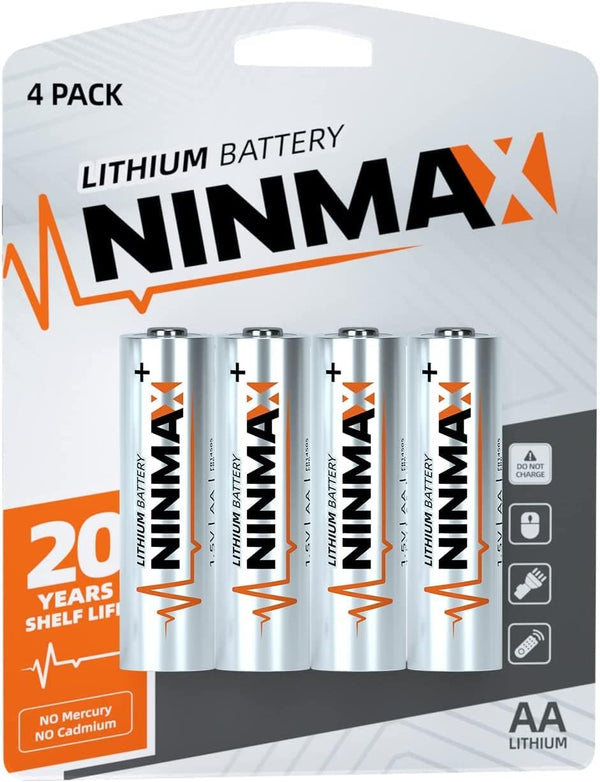4 Pack Lithium AA Batteries 3500mAh, 1.5V Longest Lasting Double A Battery for High-Tech Devices?Non-Rechargeable?