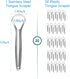 2 Pack Tongue Scraper Cleaner for Adults & Kids, Medical Grade Metal Scrapers with Travel Case