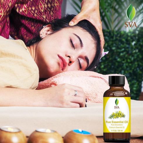 SVA Rue Essential Oil, 1 Fl Oz, 100% Natural for Diffuser, Hair, Skin Care, Aromatherapy