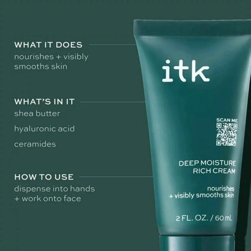 Deep Moisture Rich Face Cream for Dry Skin with Shea Butter, 2 Fl Oz