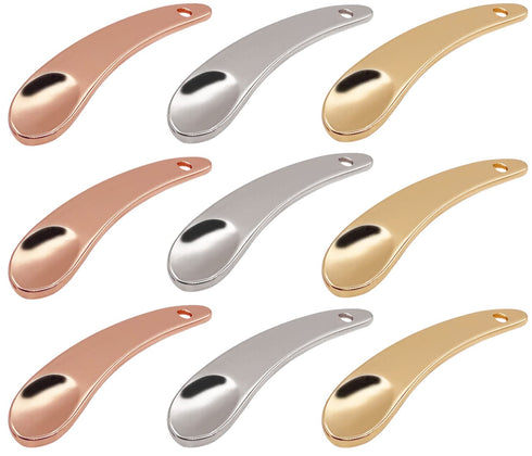 9 Pack Metal Cosmetic Spoon - Skincare Spatula, Beauty Scoop Spoon for Home Salon, Makeup Mixing Stick (Gold, Silver)