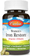 Carlson Women's Iron Restore, 28 mg Iron + B Vitamins, 180 Capsules for Menstrual Support & Women's Health