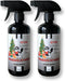 Holiday Odor Eliminating Spray for Must & Leftover Food - Safe to Spray on Skin & Furniture - 2 Bottles (16 oz)