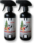 Holiday Odor Eliminating Spray for Must & Leftover Food - Safe to Spray on Skin & Furniture - 2 Bottles (16 oz)