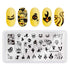 Mr. Fox Nail Printing Board Set - Halloween Flame Leopard, Zebra and Snake Motifs Nail Art DIY Stamping Template