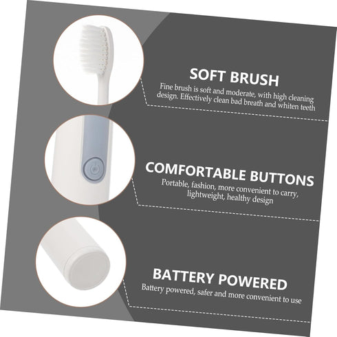 Set FRCOLOR Waterproof Electric Toothbrush for Adults Soft Bristle Rechargeable Toothbrush Timer for Effective Oral