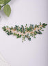 Kercisbeauty Bride Hair Accessories - Green Crystal Hair Vine, Gold Headband for Vintage Wedding