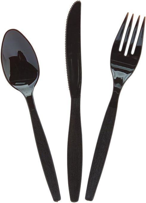 Bulk Plastic Cutlery Sets for 70, 210 Pieces, Spoons, Knives, Forks, Party Supplies (Chocolate)