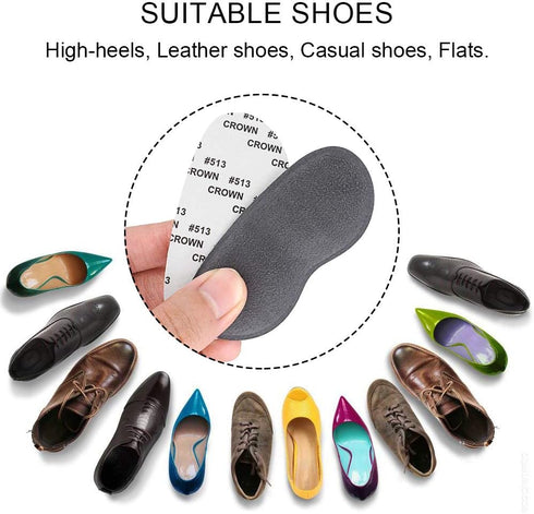 Dr.Foot Heel Grips for Men and Women, Self-Adhesive Cushion Inserts for Foot Pain