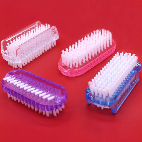 Nail Brush Two Sided Fingernail Scrub Brush, Soft Stiff Bristles for Men Women Kids, 4 PCS