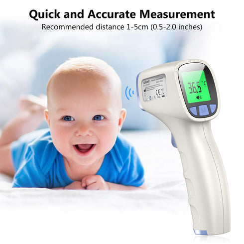 Forehead Thermometer, Non Contact for Forehead and Object Surface Measurement, Instant Reading and Fever Warning
