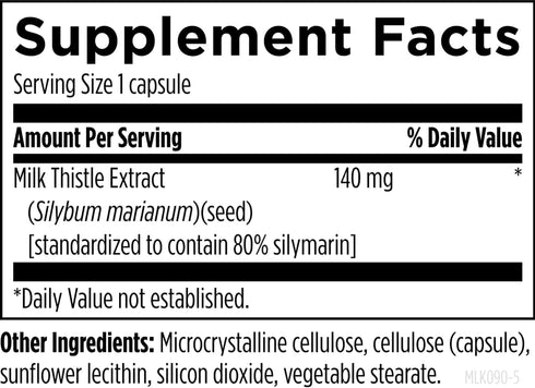 Designs for Health Milk Thistle Extract, 90 Capsules - 80% Silymarin for Liver and Detox Support