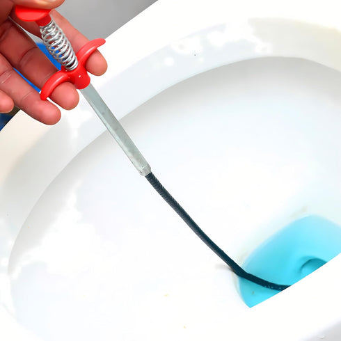 Drain Snake, Clog Remover - Gutter Cleaning Tools for Toilet, Shower, Kitchen, Bathroom, Flexible Grabber Claw Pick Up