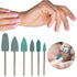 Nail Drill Bits Set, 6pcs Nail Polishing Grinding Machine Tools, Silicone Polisher for Acrylic Gel Nails, Manicure