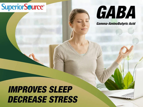 Superior Source GABA 100 mg, Quick Dissolve MicroLingual Tablets, 100 Count - Brain Health Support, Non-GMO