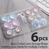 6 Pack Clear Contact Lens Case - Portable Cases with Tweezers, Solution Bottle, Contacts Soak Storage Kit