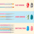 TEOYALL Double-Ended Nail Art Brushes, 5 PCS Nail Design Tools Kit with Nail Liner Brush and Dotting Pens