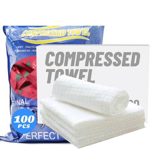 100 Pcs Mini Compressed Towels, Disposable Face Compressed Towel, Portable Coin Tissue for Travel and Outdoor Activities