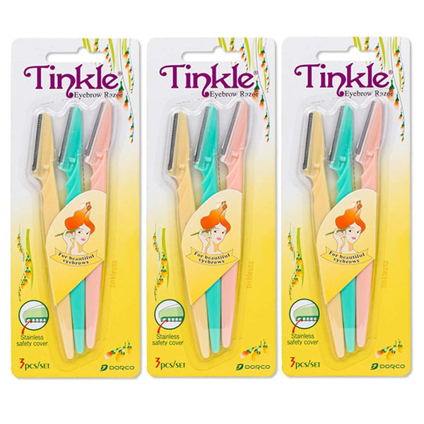 Tinkle Eyebrow Razor, 3ct Pack (3pk)