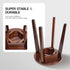 16 Inch Round Bamboo Waterproof Shower Bathroom Stool Chair, Duty Wooden Bath Corner Shaving Legs Bench Seat (Walnut