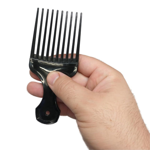 Plastic Hair Pick Comb, Wide Tooth Afro Lift Picks, Pack of 4 Combs for Styling and Detangling