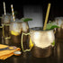 100-Pack Biodegradable Gold Paper Straws, Extra Durable Striped/Wave/Heart/Star/Solid for Party Supplies and