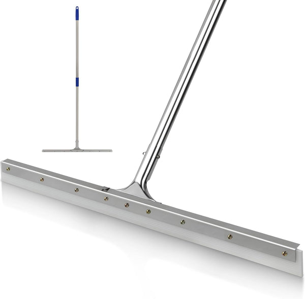 MHM's AquaSlide PushPro - 28-Inch Wide Heavy Duty Floor Squeegee for Industrial Cleaning
