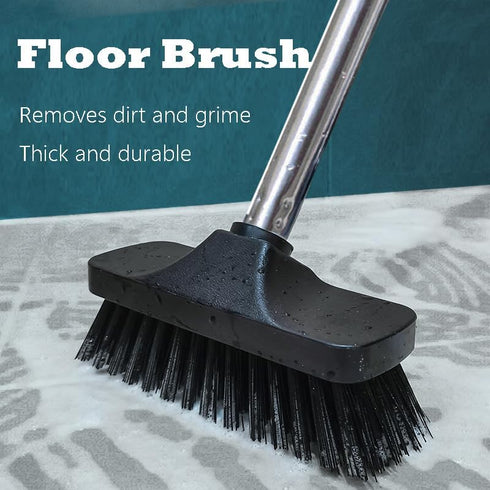 Push Broom Brush Stiff Bristles Floor Cleaning Brush Multi-Purpose Scrubber Brushes for Bathroom Bathtub Tile Floor