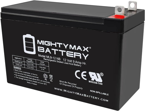 Mighty Max Battery 12V 9AH Nut and Bolt SLA Battery Replacement for SEL HYS1290