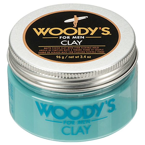 Woody's Clay for Men, Matte Finish with Firm and Flexible Hold, 3.4 oz.