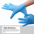 Disposable Gloves Medium, Nitrile and Vinyl Blend Material Gloves, Latex Free, 4 Mil,100 Pc. Food Grade Gloves for Cleaning, Food Prep, Hair Dye, Tattoo, Blue