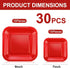 RXLWYUNLAE 30 7 Inch, 9 Inch) Pcs Square Paper Plates-Red Party Disposable Dinnerware Plates, Birthday Wedding
