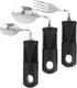 3pcs Bendable Cutlery for Elderly, Weighted Adaptive Utensils for Eating Aid, Angled Fork and Spoon