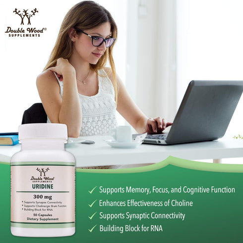 Uridine Monophosphate - Third Party Tested (Choline Enhancer, Beginner Nootropic) 300mg, 60 Capsules
