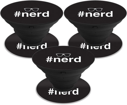 MightySkins Skin for PopSockets (3 Pack) - Nerd | Protective Vinyl Decal Wrap Cover, Easy to Apply & Remove, Made in