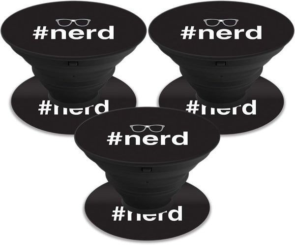 MightySkins Skin for PopSockets (3 Pack) - Nerd | Protective Vinyl Decal Wrap Cover, Easy to Apply & Remove, Made in