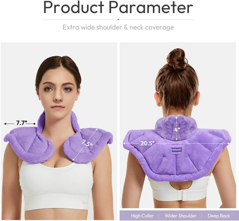 Microwavable Heated Neck Wrap Warmer, Weighted Heating Pad for Neck and Shoulders